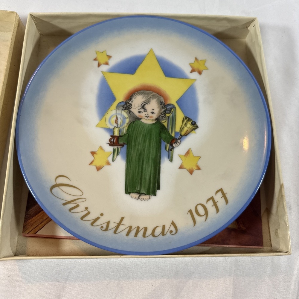 1977 Schmid Christmas Plate Herald Angel Sister Berta Hummel Limited Edition